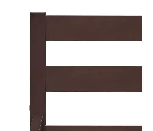 Gultas Rāmis, Tumši Brūns, Priedes Masīvkoks, 180X200 Cm Vidaxl