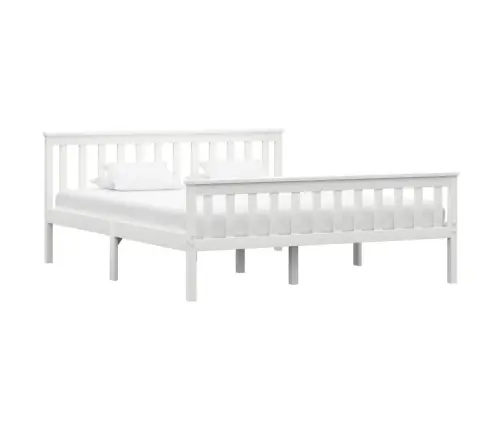 Lovos Rėmas, Baltas, 160X200cm Pušies Medienos Masyvas