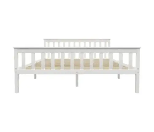 Lovos Rėmas, Baltas, 160X200cm Pušies Medienos Masyvas