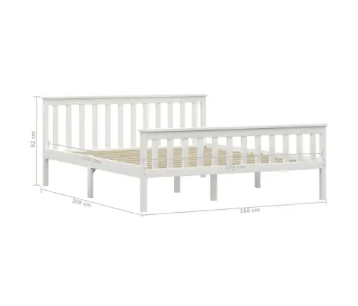 Lovos Rėmas, Baltas, 160X200cm Pušies Medienos Masyvas