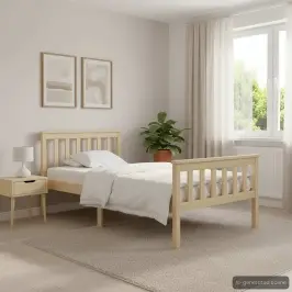 Lovos Rėmas, Natūralios Spalvos, 100X200cm Pušies Masyvas