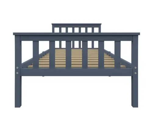 Gulta, Pelēka, Priedes Masīvkoks, 100X200 Cm  Vidaxl