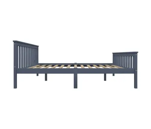 Gulta, Pelēka, 160X200 Cm, Priedes Masīvkoks  Vidaxl