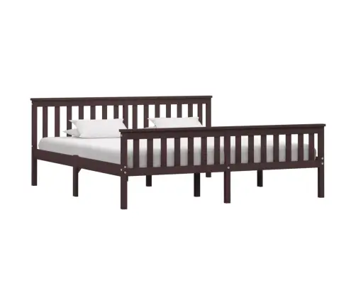 Gultas Rāmis, Tumši Brūns, 180X200 Cm, Priedes Masīvkoks  Vidaxl