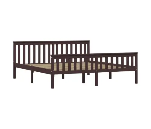 Gultas Rāmis, Tumši Brūns, 180X200 Cm, Priedes Masīvkoks  Vidaxl