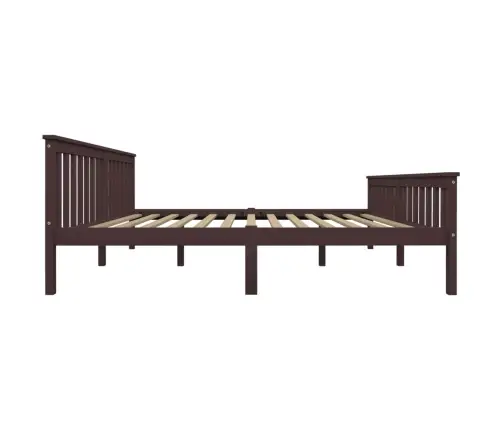 Gultas Rāmis, Tumši Brūns, 180X200 Cm, Priedes Masīvkoks  Vidaxl