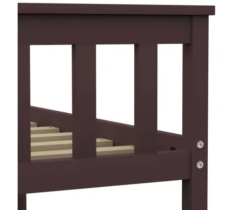 Gultas Rāmis, Tumši Brūns, 180X200 Cm, Priedes Masīvkoks  Vidaxl
