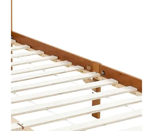 Baldahhiinvoodi Raam, Meepruun, Männipuit, 90 X 200 Cm