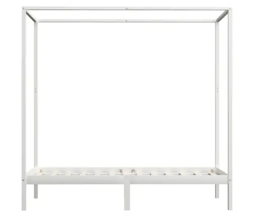 Baldahhiinvoodi Raam, Valge, Männipuit, 100 X 200 Cm