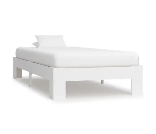 Gulta, Balta, 90X200 Cm, Priedes Masīvkoks Vidaxl