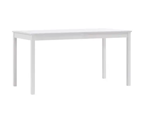 Virtuves Galds, Balts, 140X70X73 Cm, Priedes Koks Vidaxl