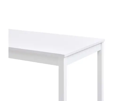 Virtuves Galds, Balts, 140X70X73 Cm, Priedes Koks Vidaxl
