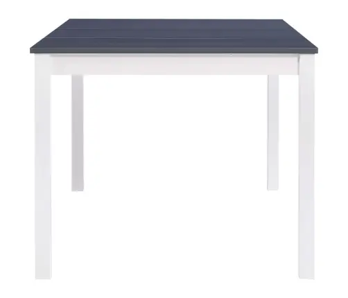 Söögilaud Valge Ja Hall 180 X 90 X 73 Cm Männipuit