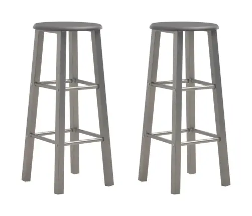 Bāra Krēsli, 2 Gab., Antracītpelēki, Mdf Vidaxl