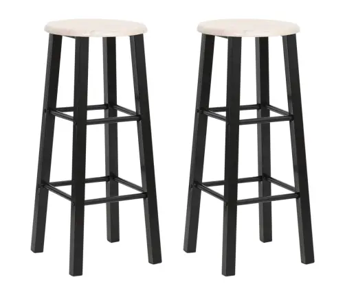 Bāra Krēsli, 2 Gab., Melns Mdf   Vidaxl