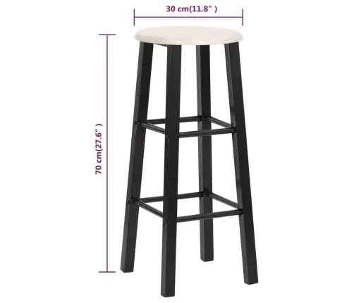 Bāra Krēsli, 2 Gab., Melns Mdf   Vidaxl