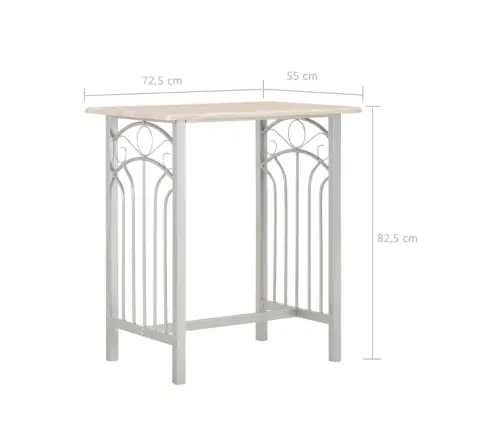 Baro Baldų Komplektas, 3 D., Mediena Ir Plienas