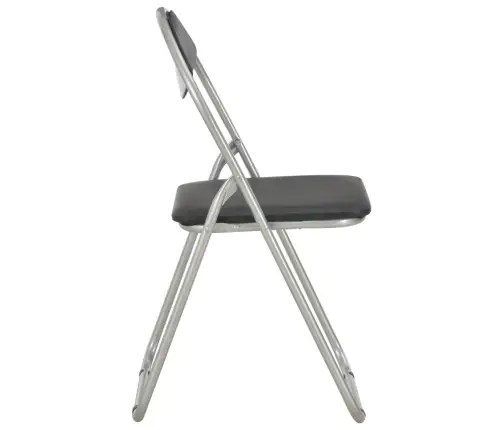 Virtuves Krēsli, Saliekami, 2 Gab., Melna Mākslīgā Āda Vidaxl Virtuves Krēsli, Saliekami, 2 Gab., Melna Mākslīgā Āda Vidaxl