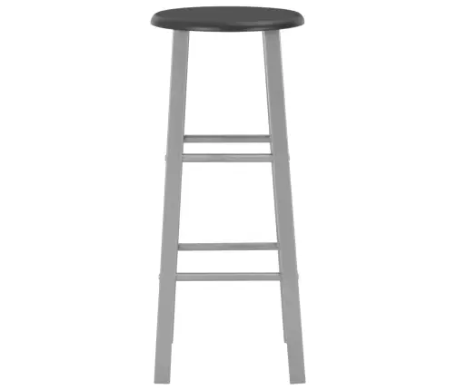 Bāra Krēsli, 2 Gab., Sudraba Krāsā, Mdf Vidaxl