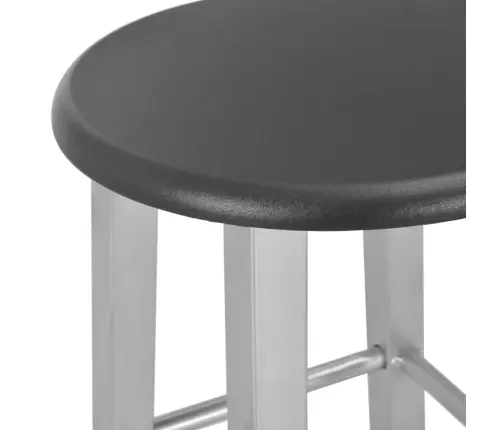 Bāra Krēsli, 2 Gab., Sudraba Krāsā, Mdf Vidaxl