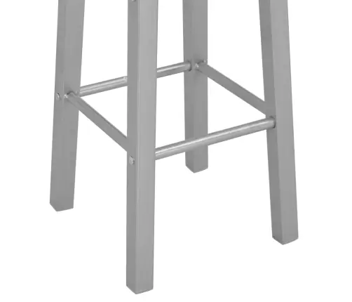 Bāra Krēsli, 2 Gab., Sudraba Krāsā, Mdf Vidaxl