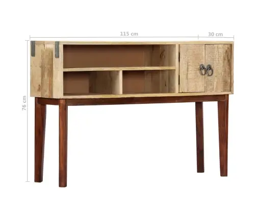 Konsoles Galdiņš, 115X30X76 Cm, Neapstrādāts Mango Masīvkoks Vidaxl Konsoles Galdiņš, 115X30X76 Cm, Neapstrādāts Mango Masīvkoks Vidaxl