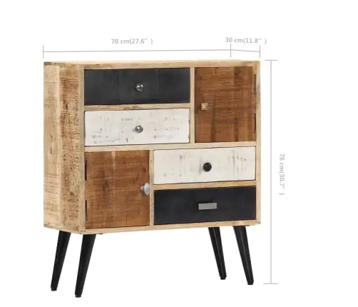 Kumode, 70X30X78 Cm, Mango Masīvkoks Vidaxl