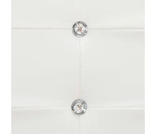 Gultas Rāmis, 135X190 Cm, Balta Mākslīgā Āda Vidaxl