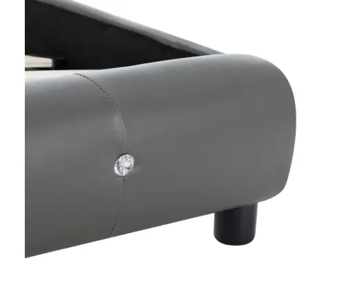 Gultas Rāmis, Pelēka Mākslīgā Āda, 180X200 Cm Vidaxl