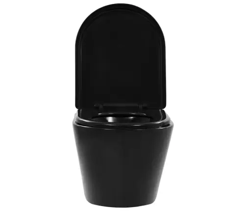 Pakabinamas Keramikinis Klozetas, Juodas, Be Rėmelio