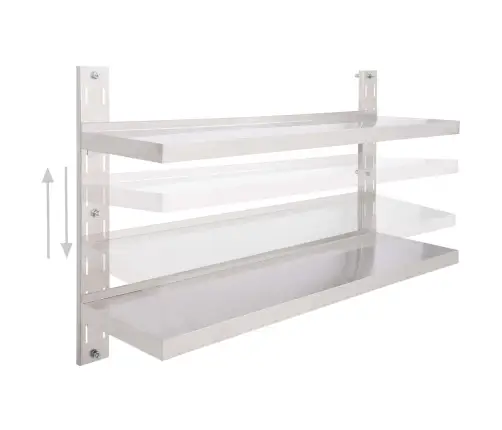 2-Korruseline Seinariiul, Roostevaba Teras 120 X 30 Cm