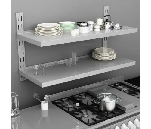 2-Korruseline Seinariiul, Roostevaba Teras 120 X 30 Cm