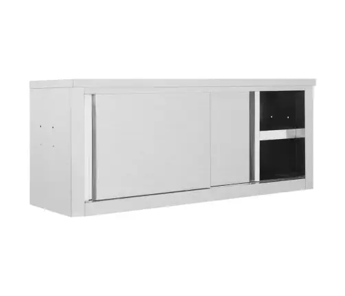 Virtuves Sienas Skapis Ar Bīdāmām Durvīm, 120X40X50 Cm, Tērauds Vidaxl