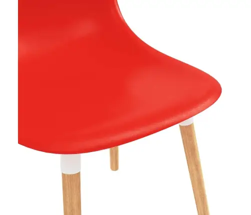 Ēdamkrēsli 6 Pcs Sarkana 47 X 50.5 X 83 Cm Vidaxl