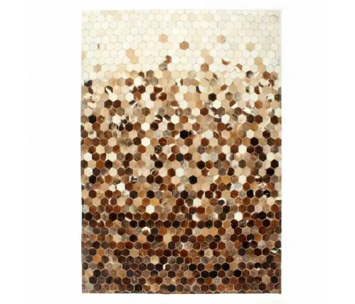 Ādas Paklājs Ar Pielāgojumu No Ādas Šūnu Brūna 170 X 120 Cm Āda Vidaxl