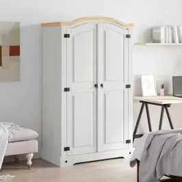 Drēbju Skapis, Corona Stila Priedes Koks, Divdurvju, Balts Vidaxl Drēbju Skapis, Corona Stila Priedes Koks, Divdurvju, Balts Vidaxl