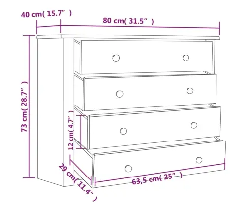 Skapis, Balts, 80X40X73 Cm, Priedes Koks, Panama Sērija Vidaxl Skapis, Balts, 80X40X73 Cm, Priedes Koks, Panama Sērija Vidaxl