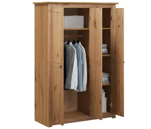 Skapis, 3 Durvis, 118X50X171,5 Cm, Priedes Koks Vidaxl