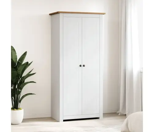 Riidekapp Valge 80 X 50 X 171,5 Cm Mänd, Panama Sari