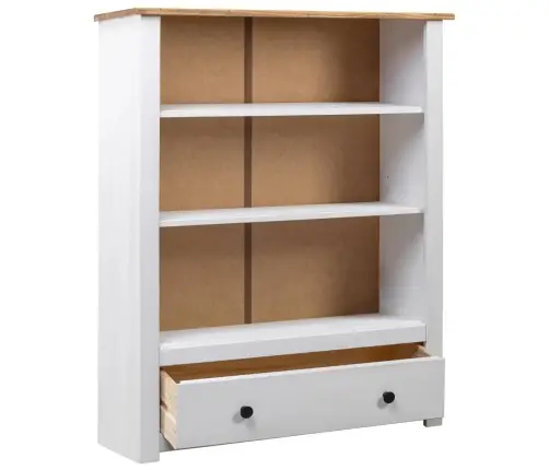 Grāmatu Plaukts, Balts, 80X35X110 Cm, Priedes Masīvkoks Vidaxl