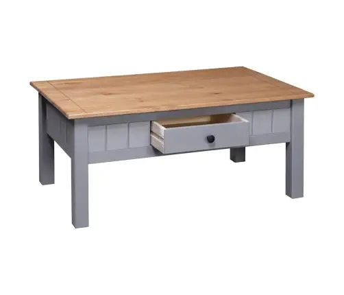 Kavos Staliukas Panama, Pilkas, 100X60X43,5cm Pušies Mediena