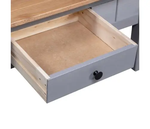 Kavos Staliukas Panama, Pilkas, 100X60X43,5cm Pušies Mediena