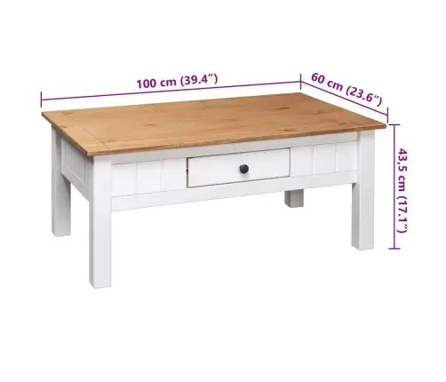 Kafijas Galdiņš, Balts, 100X60X45 Cm, Priedes Masīvkoks Vidaxl Kafijas Galdiņš, Balts, 100X60X45 Cm, Priedes Masīvkoks Vidaxl