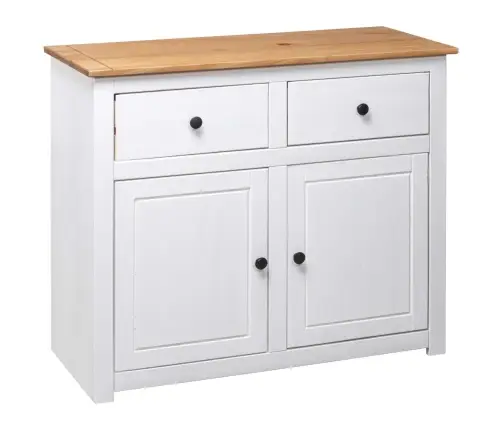 Šoninė Spintelė Panama, Balt. Sp., 93X40X80cm Pušies Med. Mas.