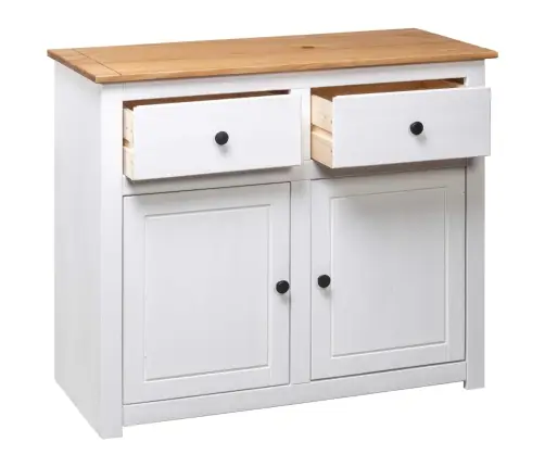 Šoninė Spintelė Panama, Balt. Sp., 93X40X80cm Pušies Med. Mas.