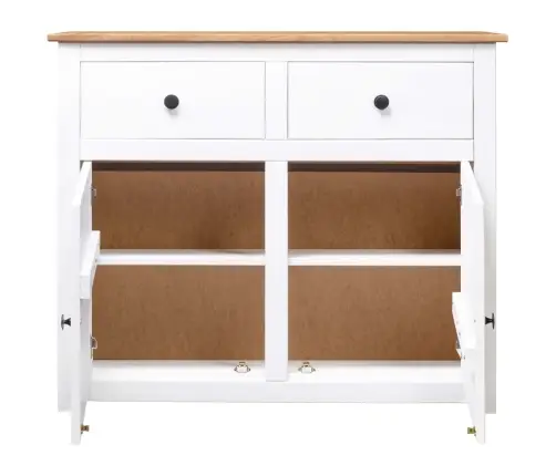 Šoninė Spintelė Panama, Balt. Sp., 93X40X80cm Pušies Med. Mas.