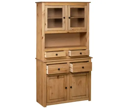 Augstais Skapis, 93X40,5X180 Cm, Priedes Koks, Panama Sērija Vidaxl