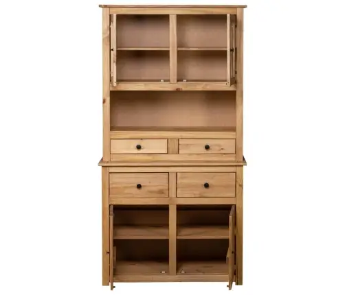 Augstais Skapis, 93X40,5X180 Cm, Priedes Koks, Panama Sērija Vidaxl