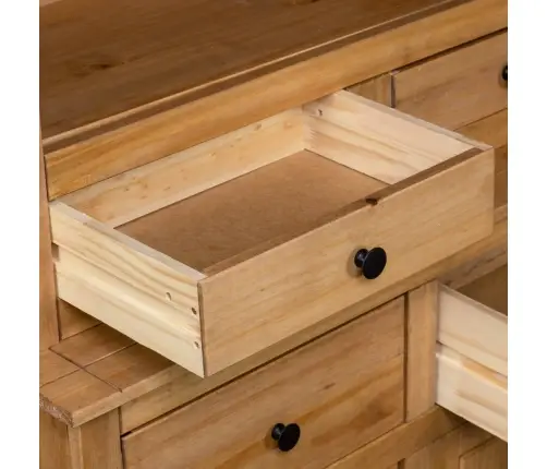 Augstais Skapis, 93X40,5X180 Cm, Priedes Koks, Panama Sērija Vidaxl