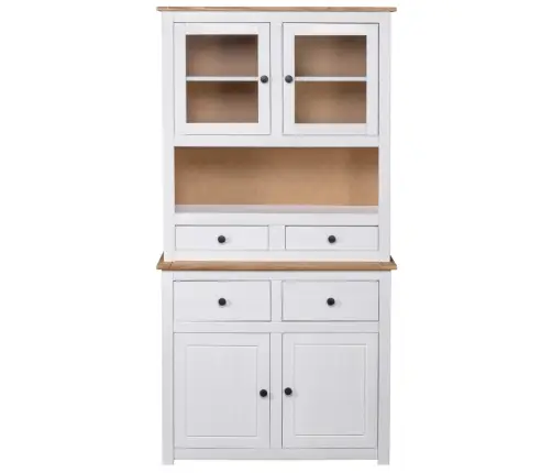 Augstais Skapis, Balts, 93X40,5X180 Cm, Priedes Koks Vidaxl